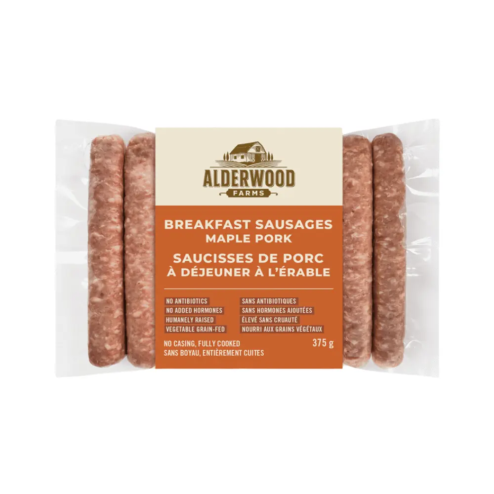 Alderwood Farms Maple Pork Breakfast Sausage 375G