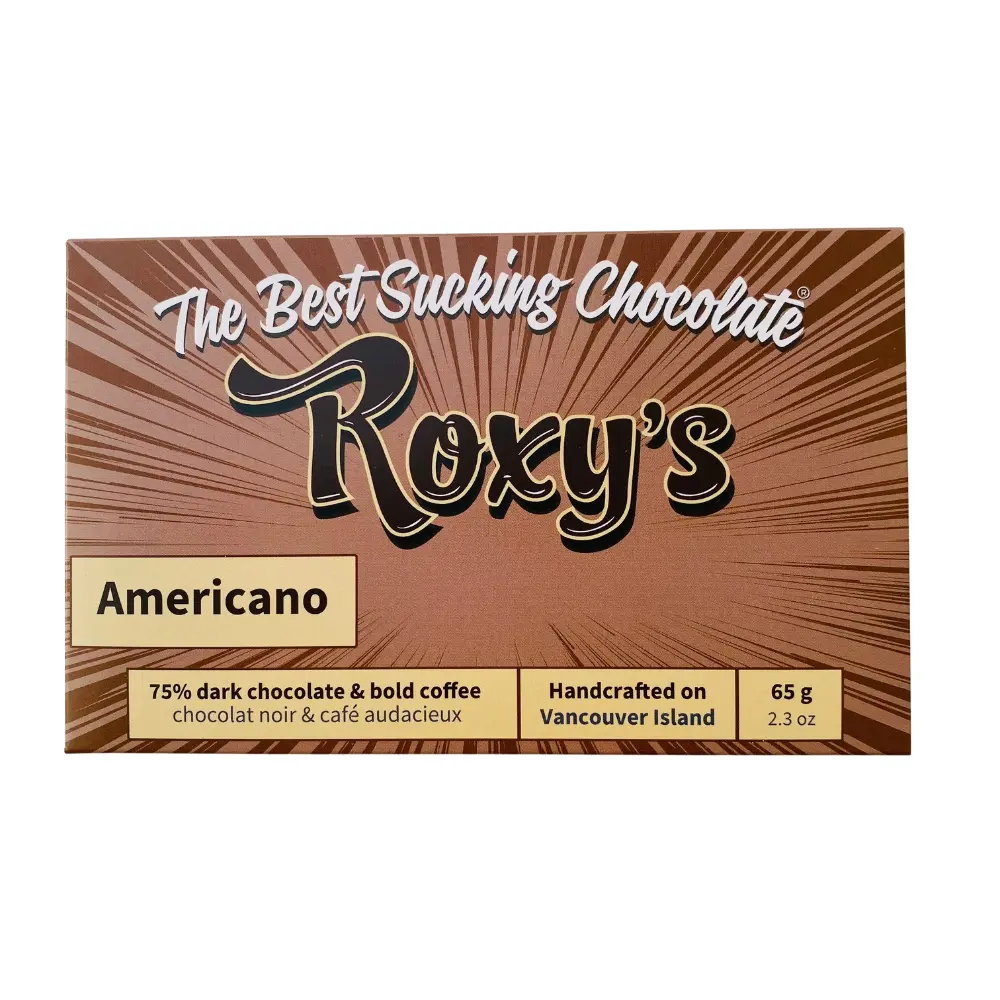 Roxy's Chocolate 75% Dark Chocolate Coffee Bar 65G