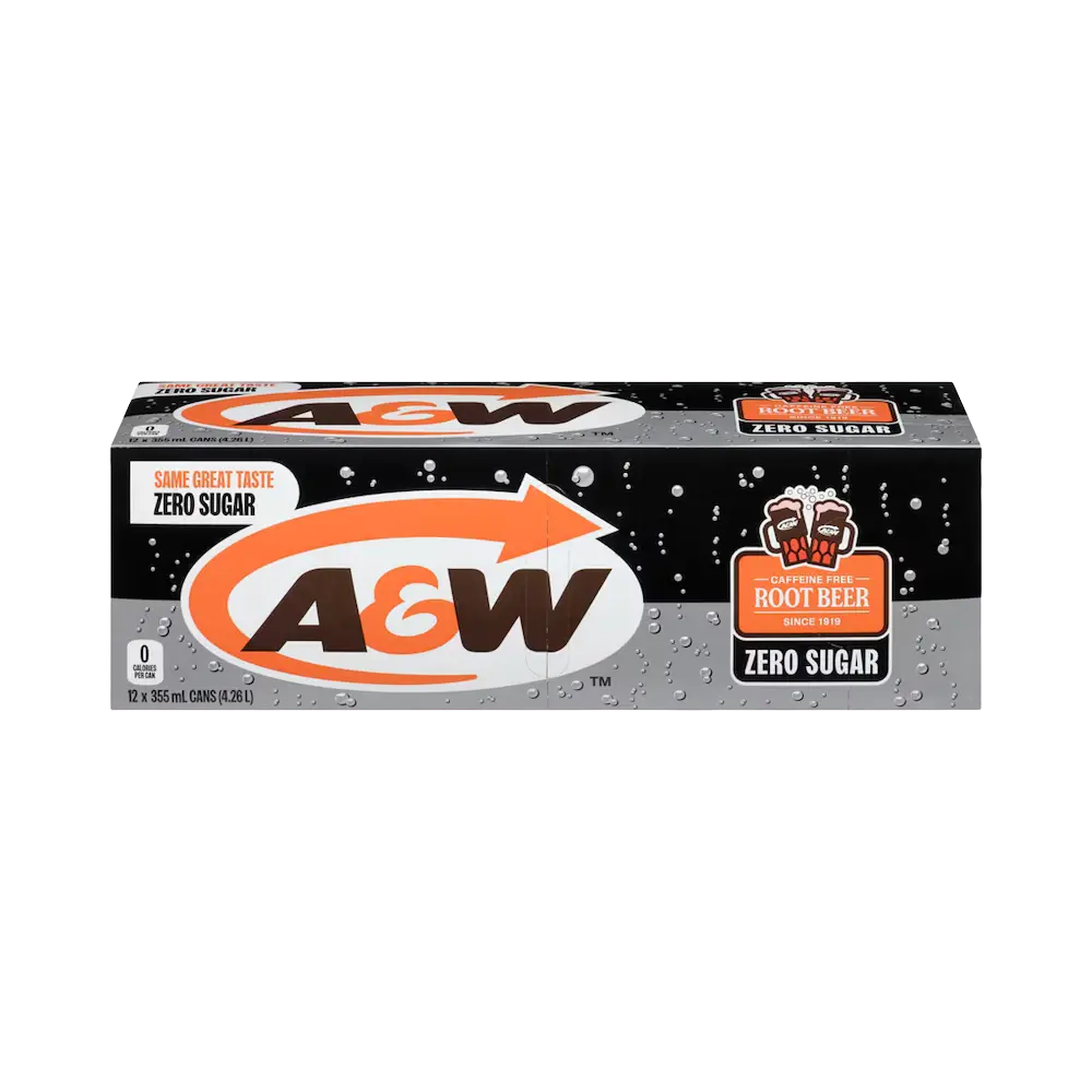A&W Root Beer Zero Sugar 12 x 355Ml