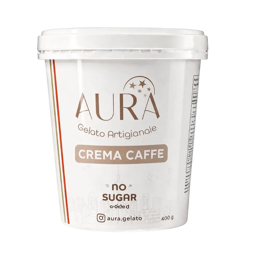 Aura Gelato Artigianale  Crema Café No Sugar Added Gelato 400G