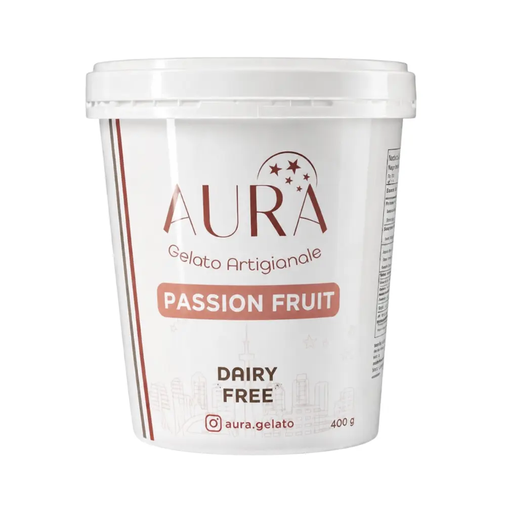 Aura Gelato Artigianale  Passion Fruit Sorbet 400G