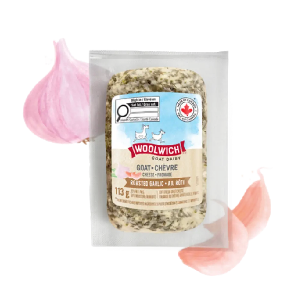 Woolwich Soft Fresh Goat Cheese With Roasted Garlic 113G