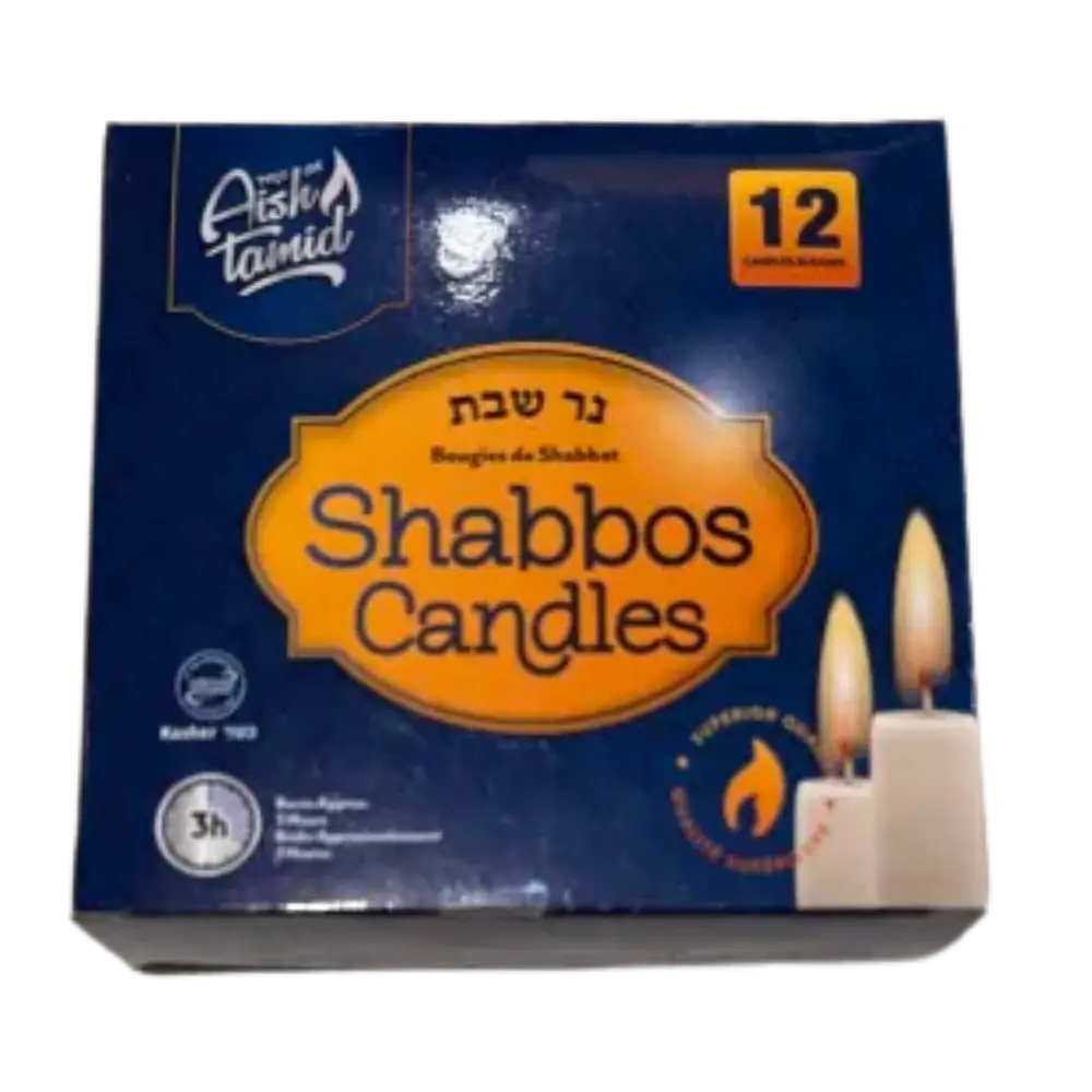 Aish Tamid Small Candles Shabbos 3Hr 12Pc