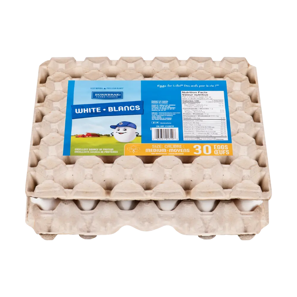 Burnbrae Large White Eggs 30Pk