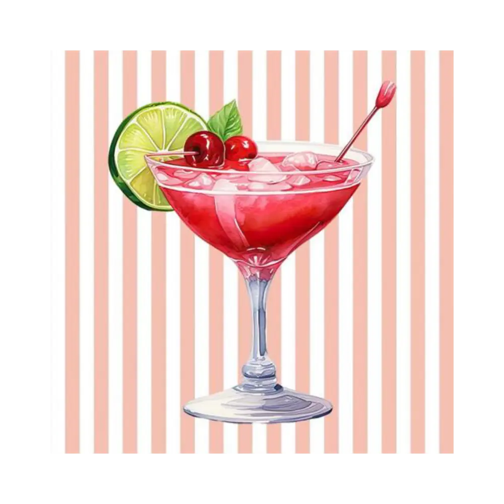 Art For The Table Pink Margarita 13In Napkins 20Pc