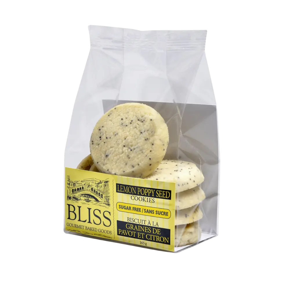 Bliss Sugar Free Lemon Poppy Seed Cookies 165G