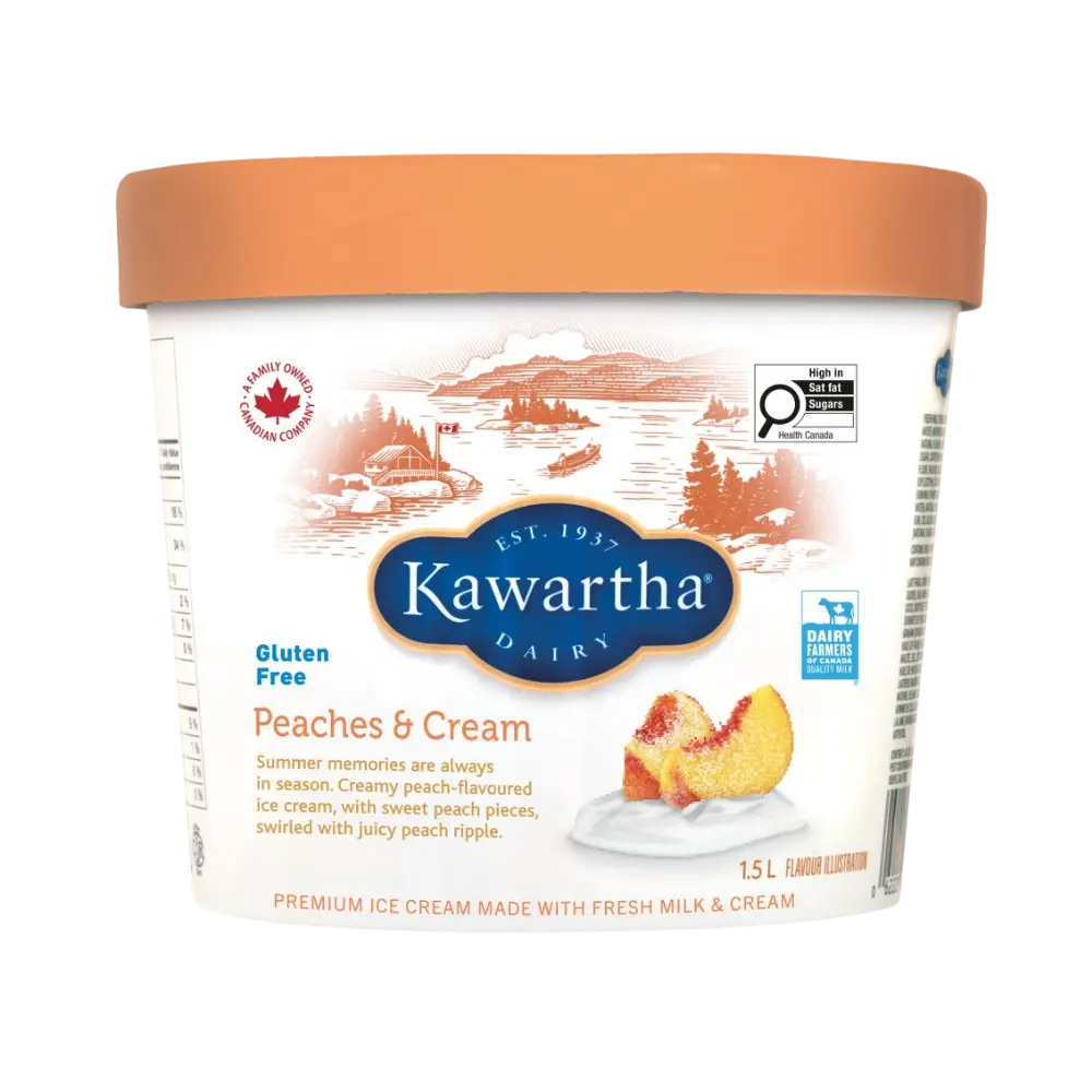 Kawartha Peaches And Cream Ice Cream 1.5Lt