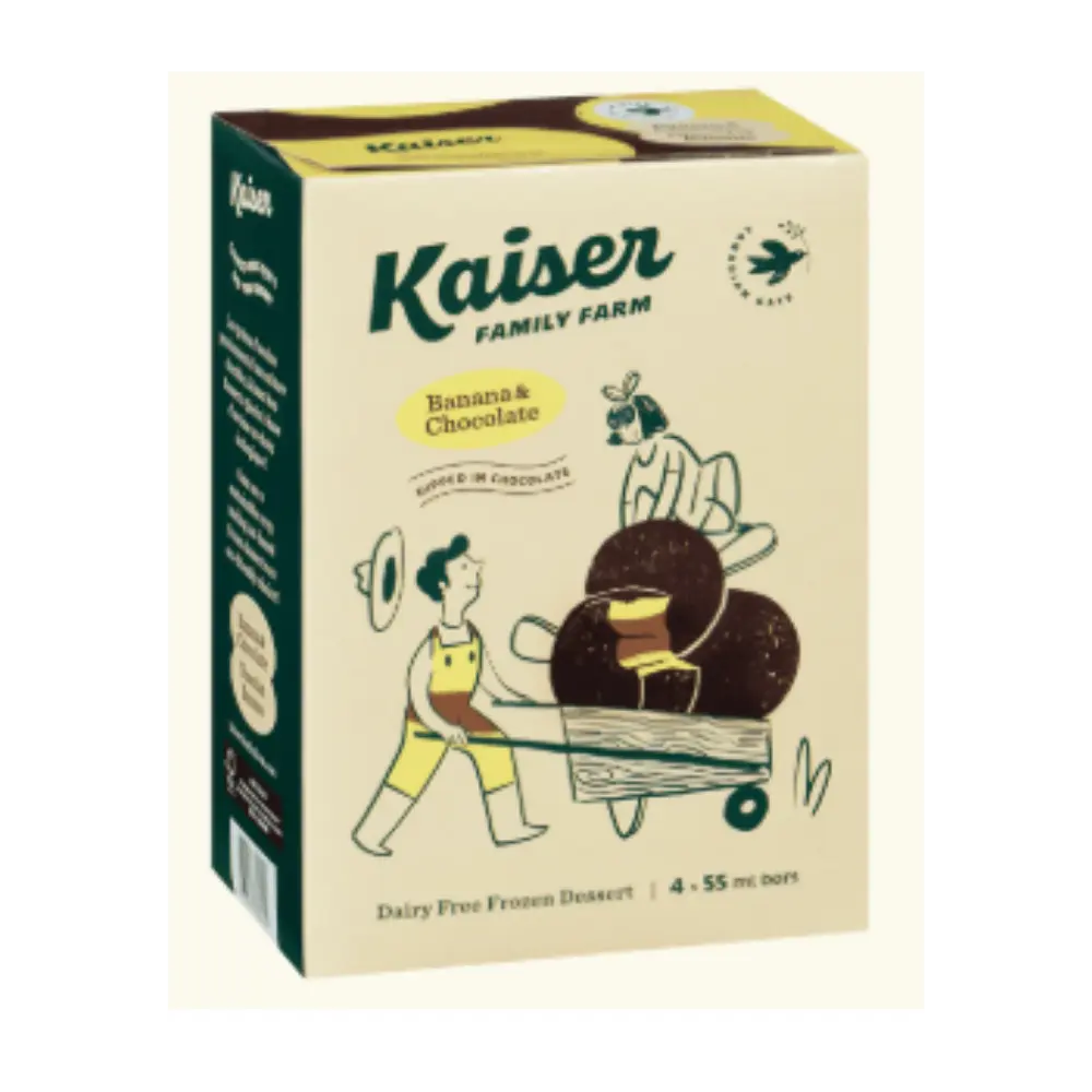 Kaiser Family Farm Banana Chocolate Oat Based Frozen Bars Dipped In Chocolate 55Ml