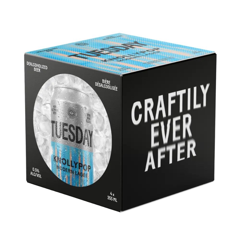 Tuesday Brewing Knollypop Modern Lager Dealcoholized Beer 4X 355Ml