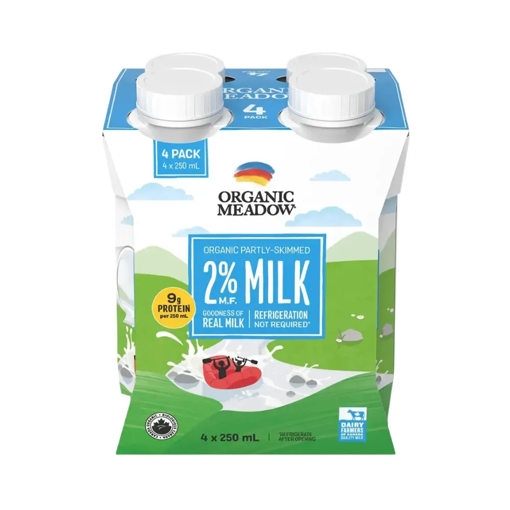 Organic Meadow 2% Milk 4 X 250mL