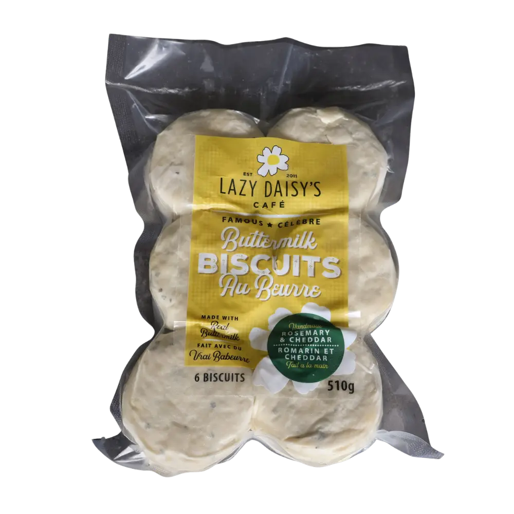 Lazy Daisy Rosemary & Cheddar Frozen Buttermilk Biscuits 510G
