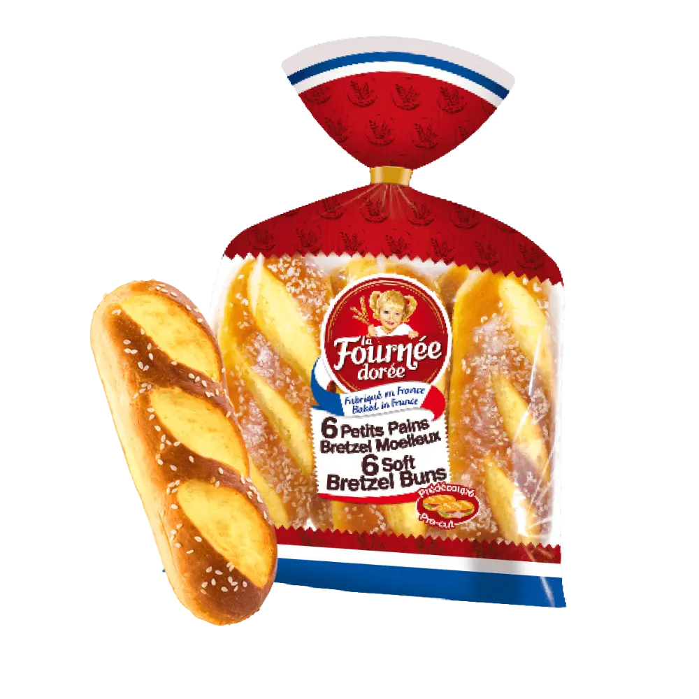 La Fournee Brioche Bretzel Bun 400G
