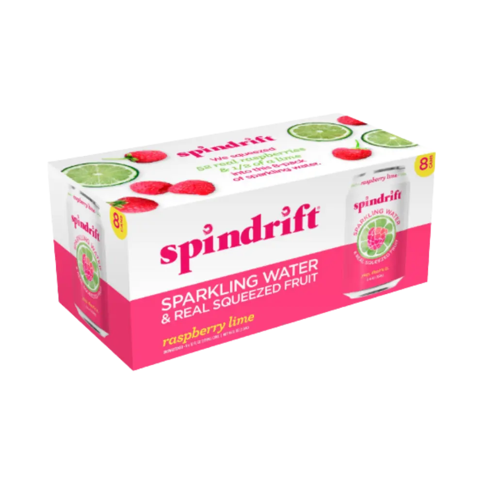 Spindrift Raspberry Lime Sparkling Water 8Pk