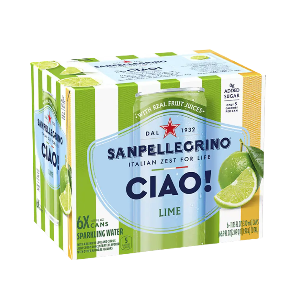 San Pellegrino Ciao Lime Sparkling Water 6 X 330Ml