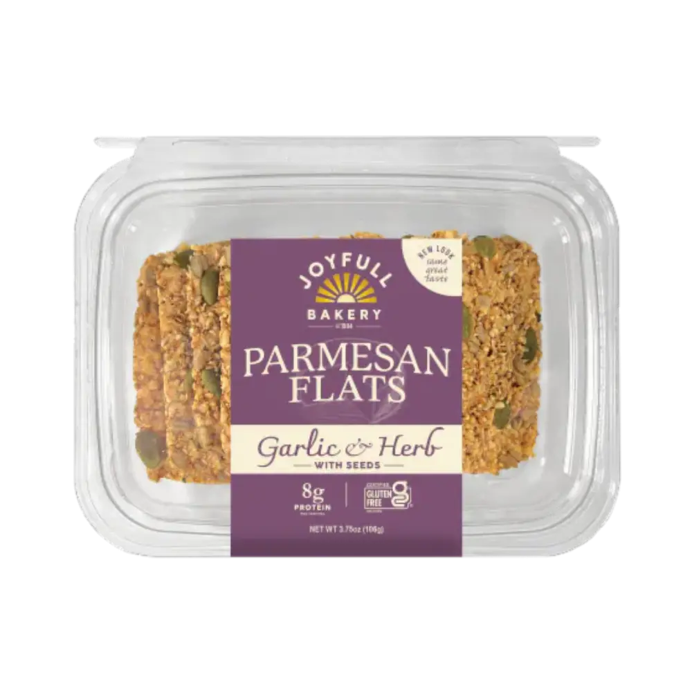 Joyfull Bakery Garlic And Herb Seeded Parmesan Flats 85G
