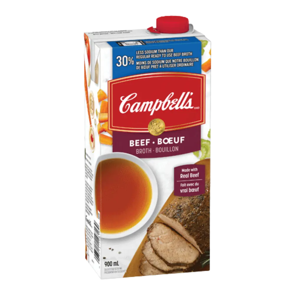 Campbell's 30% Less Sodium Beef Broth 900mL