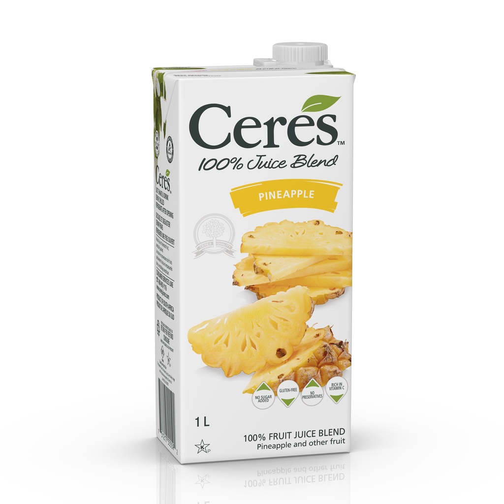 Ceres 100% Juice Pineapple 1lt