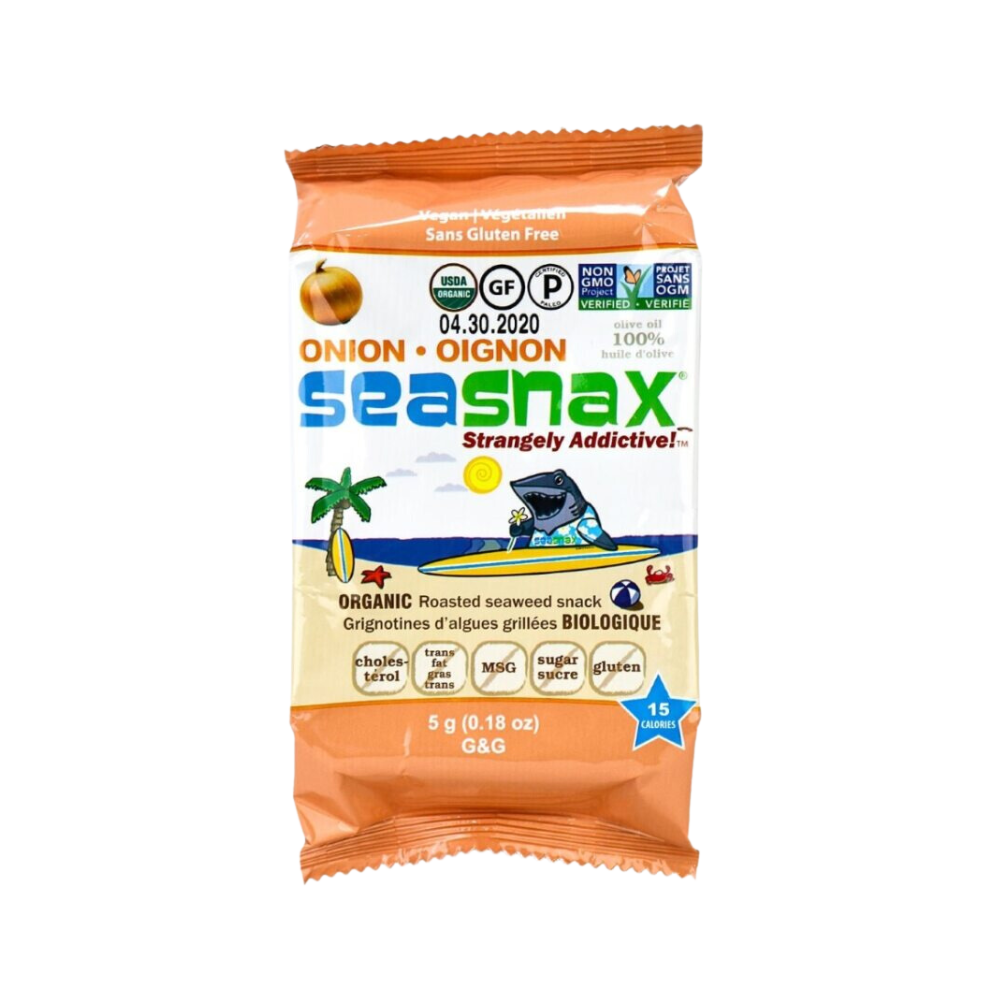 Seasnax Organic Onion Seaweed Snack 5G