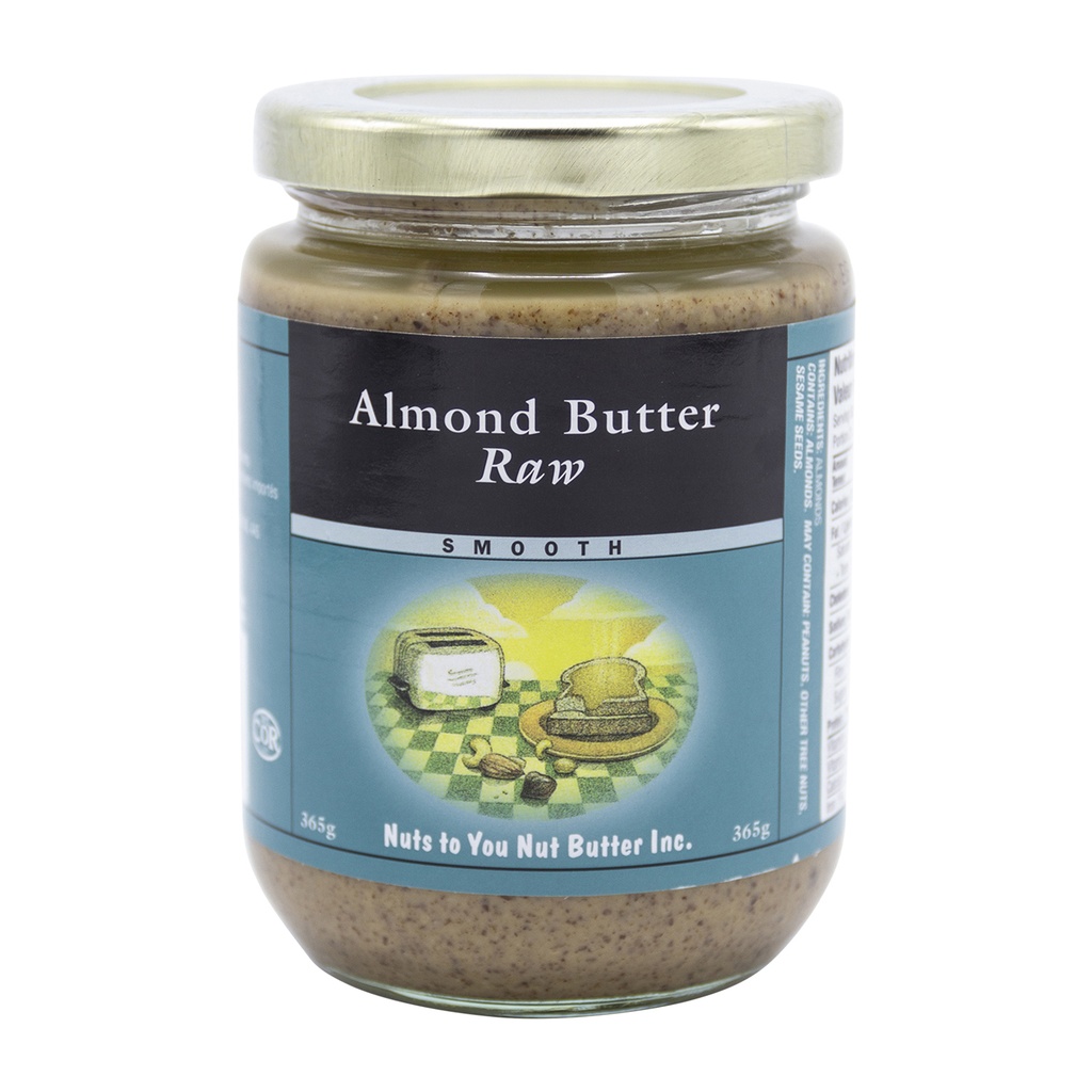 Nuts To You  Raw Smooth Almond Butter  365G