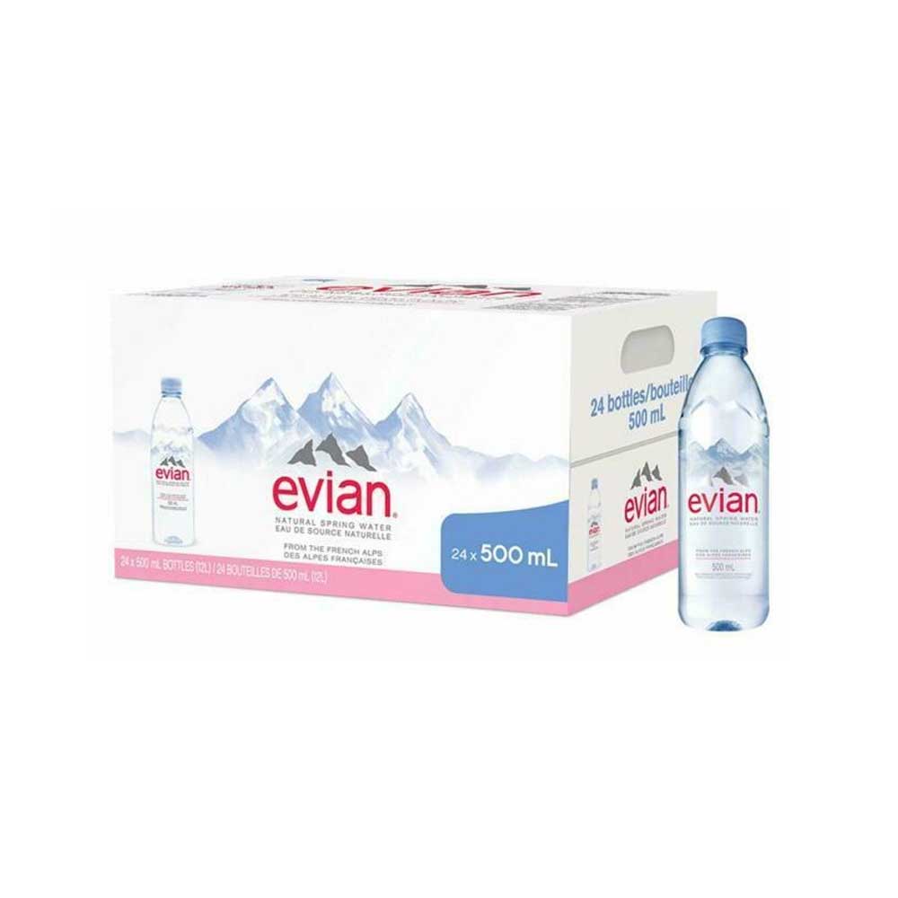 Evian Natural Spring Water 24 X 500Ml