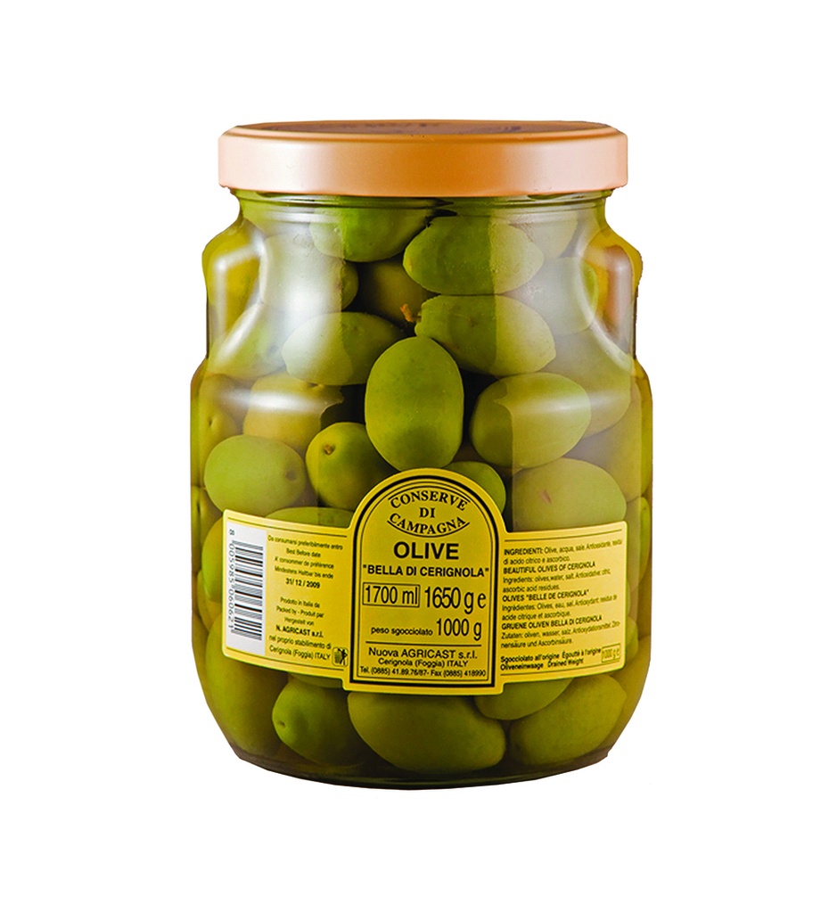 Pusateri's Italian Cerignola Green Olives 0.8lb