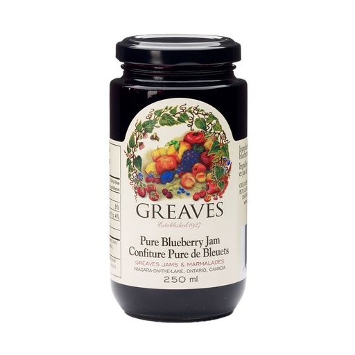 [55946] Greaves Blueberry Jam 250Ml