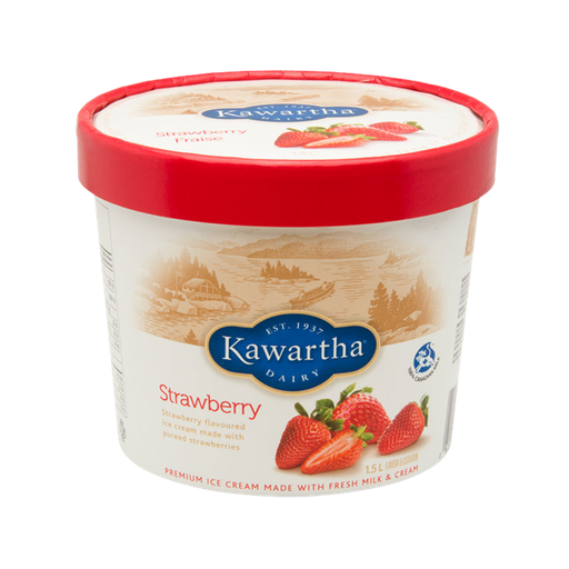 [57227] Kawartha Strawberry Premium Ice Cream 1.5L