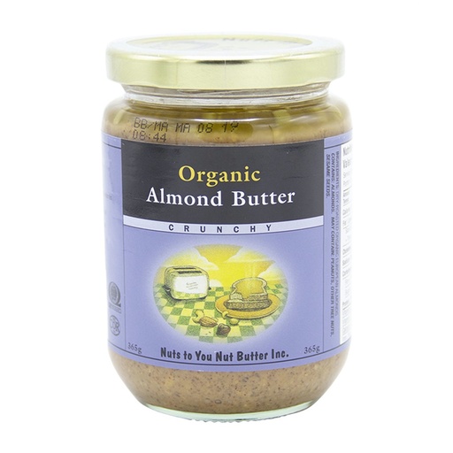 [57323] Nuts To You Organic Almond Butter Crunchy 365G