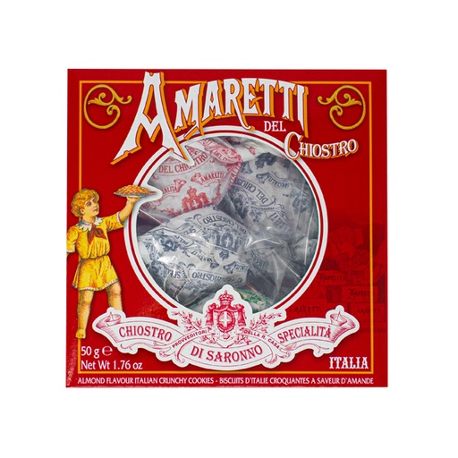 [57524] Chiostro Di Saronno Amaretti In Window Tin 50g
