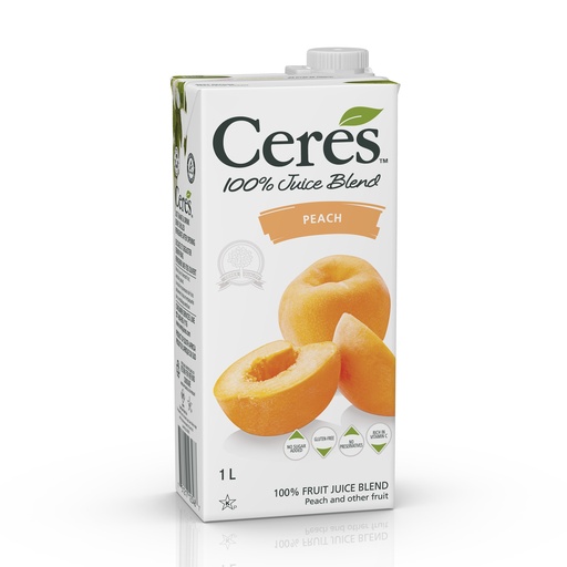 [59214] Ceres 100% Juice Peach 1lt