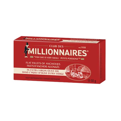 [61951] MILLIONNAIRE ANCHOVY FILLETS IN OLIVE OIL 50G