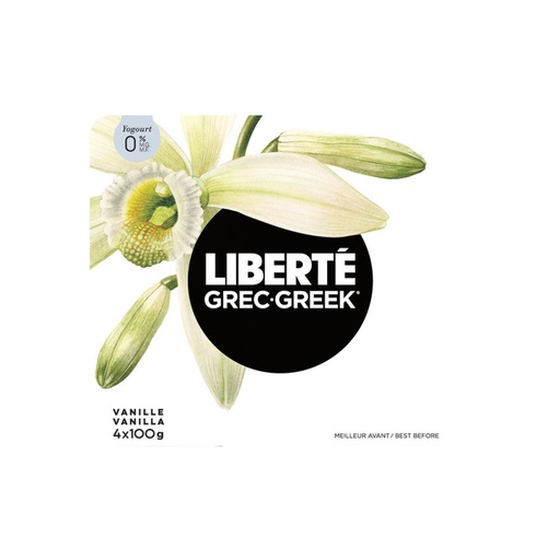 [67372] LIBERTE 0% ORGANIC VANILLA GREEK YOGURT 500G