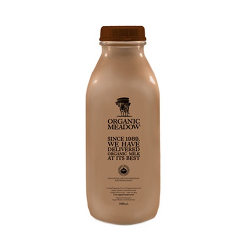 [67502] ORGANIC MEADOW 2% CHOCOLATE MILK GLASS 946ML