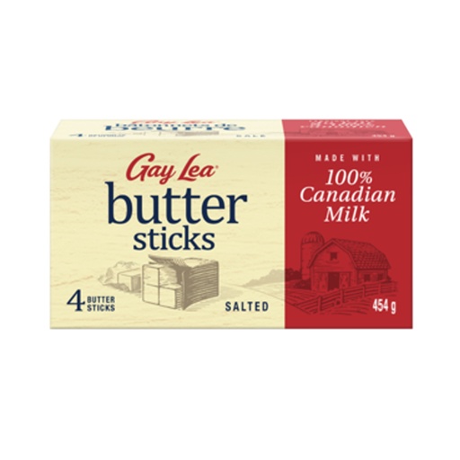 [67684] GAY LEA SALTED BUTTER STICKS 454 G