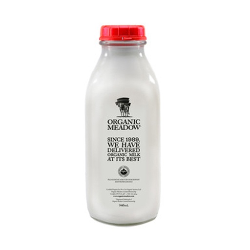 [67709] ORGANIC MEADOW 3.8% MILK GLASS 946ML
