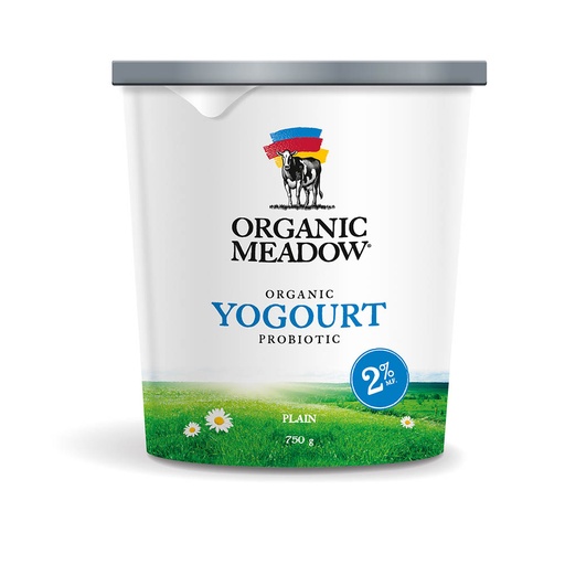 [67896] Organic Meadow 2% Plain Yogurt 750Ml