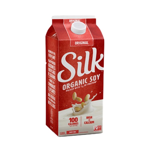 [68254] Silk Plain Soy Beverage Organic 1.89 L