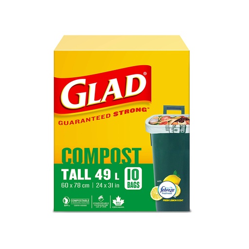 [70154] Glad Compostable Bags 10Pk