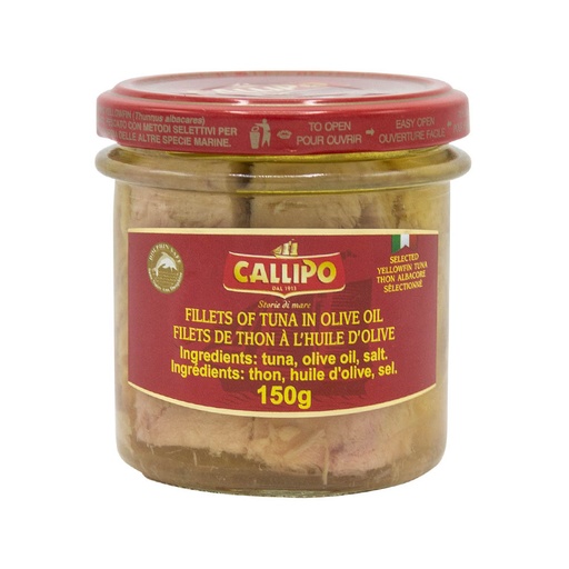 [84053] CALLIPO TUNA FILLETS IN OLIVE OIL 150G