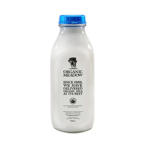 [85222] ORGANIC MEADOW 2% MILK GLASS 946ML