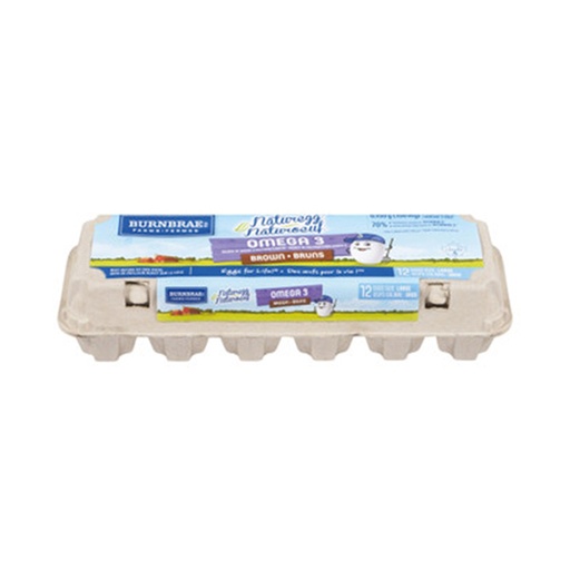 [86591] Burnbrae Omega 3 Large Brown Eggs 12Pk