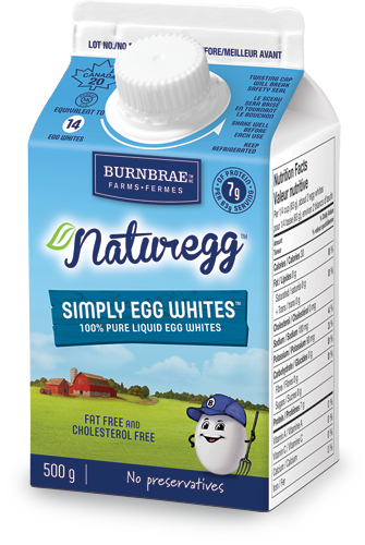 [86592] Burnbrae Egg Crtns Free Run Egg Wht 500g