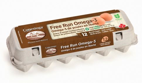 [86598] CONESTOGA FREE RUN OMEGA-3 EGGs 12 pack