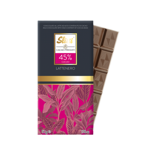 [92392] SLITTI LATTENERO, DARK MILK CHOCOLATE, 45% COCOA