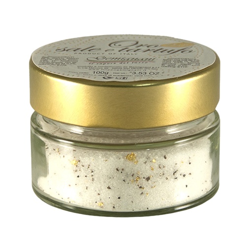 [92405] Gemignani Truffle Sea Salt  With Edible 23 Kt Gold Leaf 100G