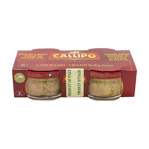 [98499] CALLIPO TUNA STEAKS IN OLIVE OIL 2X80G