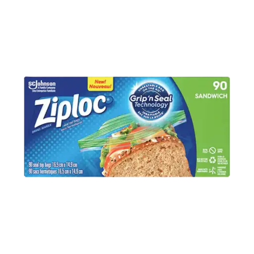[99336] Ziploc Sandwich Bags 90Pc