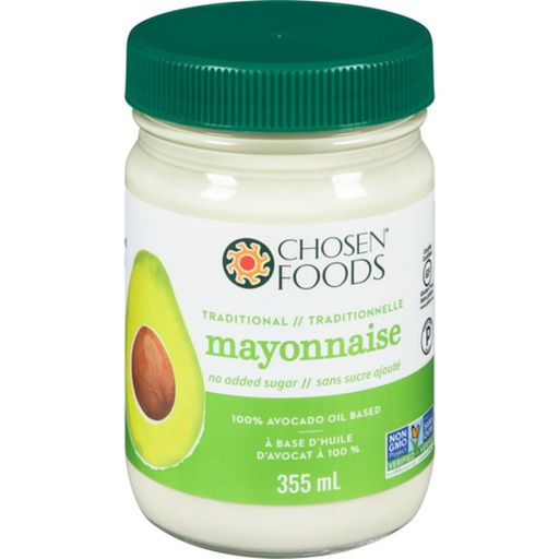 [100107] Chosen Foods Avocado Oil Mayonnaise 355ML