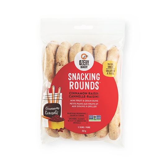 [102374] OZERY SNACKING ROUNDS CINNAMON RAISIN