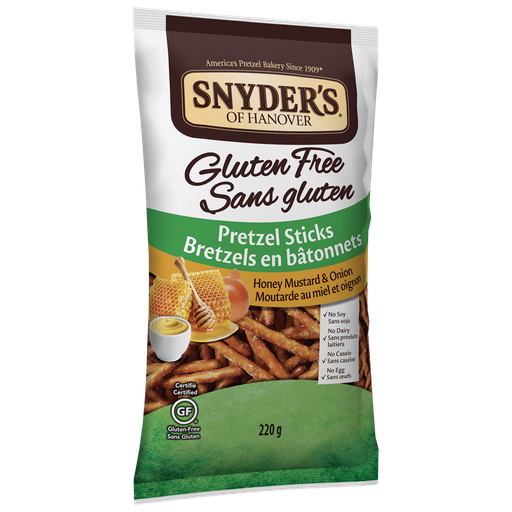 [109166] Snyder's Of Hanover Gluten Free Mustard And Honey Pretzel Sticks 220G